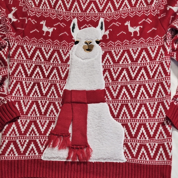 Mens Llama Ugly Christmas Sweater 33 Degrees Size L - Picture 3 of 7